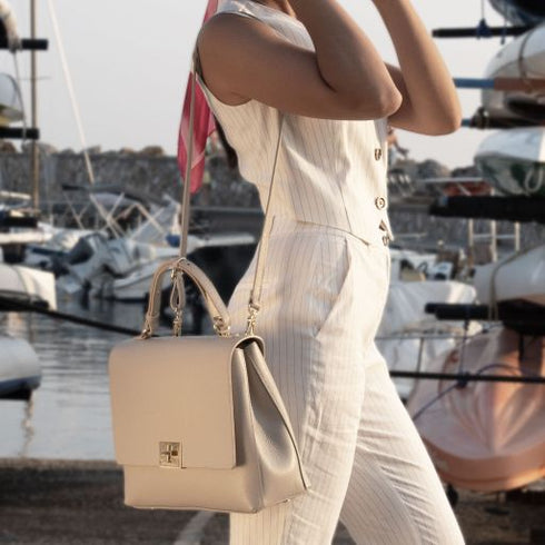 Silene - Leather convertible backpack handbag